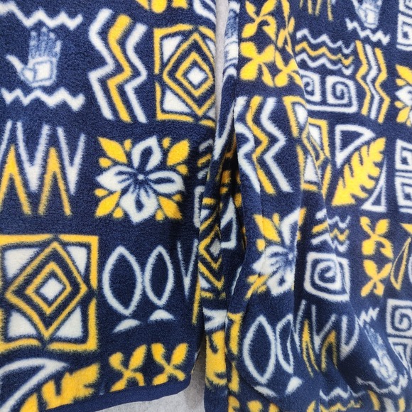 Body Glove Full-Zip Fleece Jacket Mens Size‎ Large Blue Yellow Pocket Sweatshirt - Picture 6 of 16